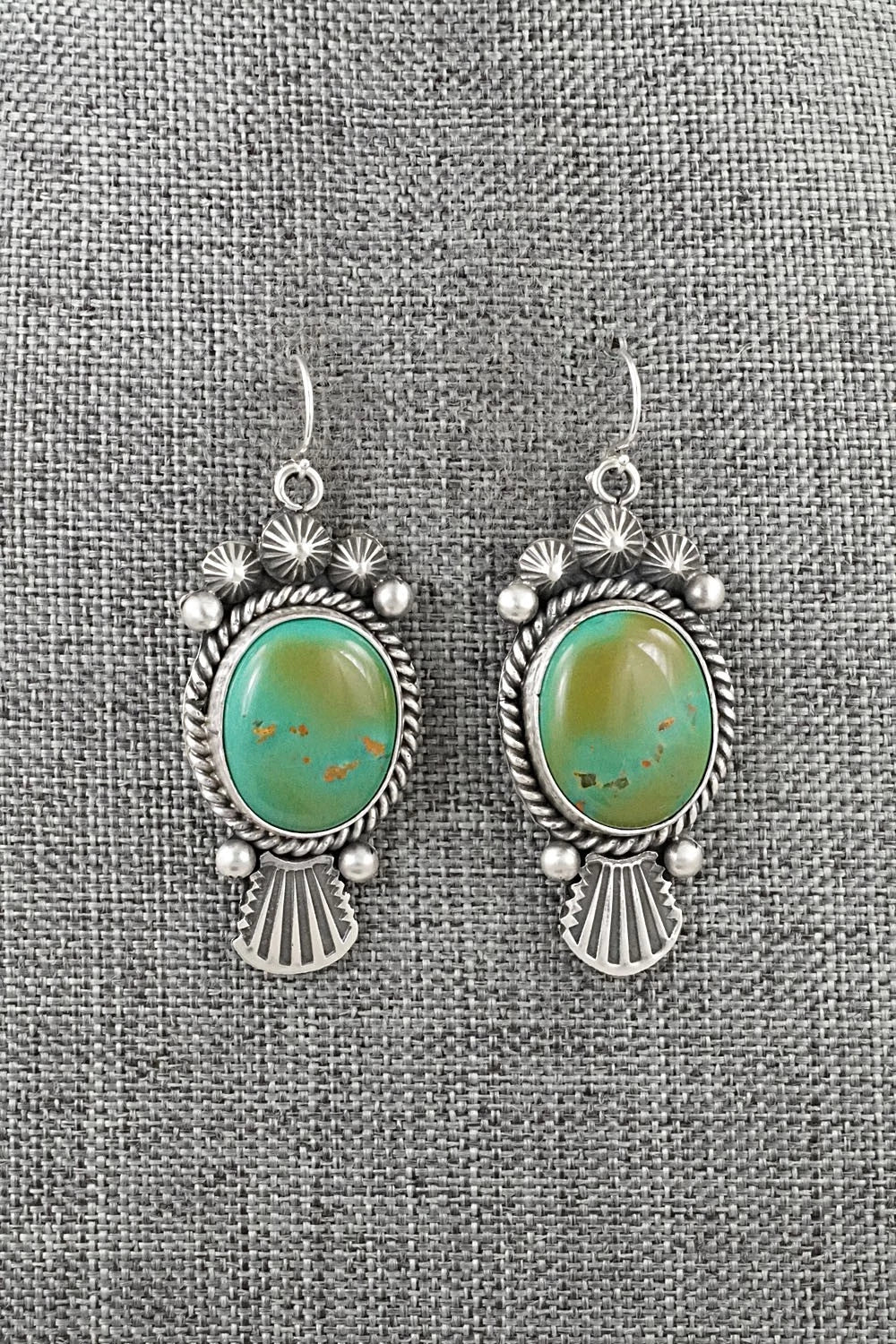 Turquoise & Sterling Silver Earrings - Michael Calladitto