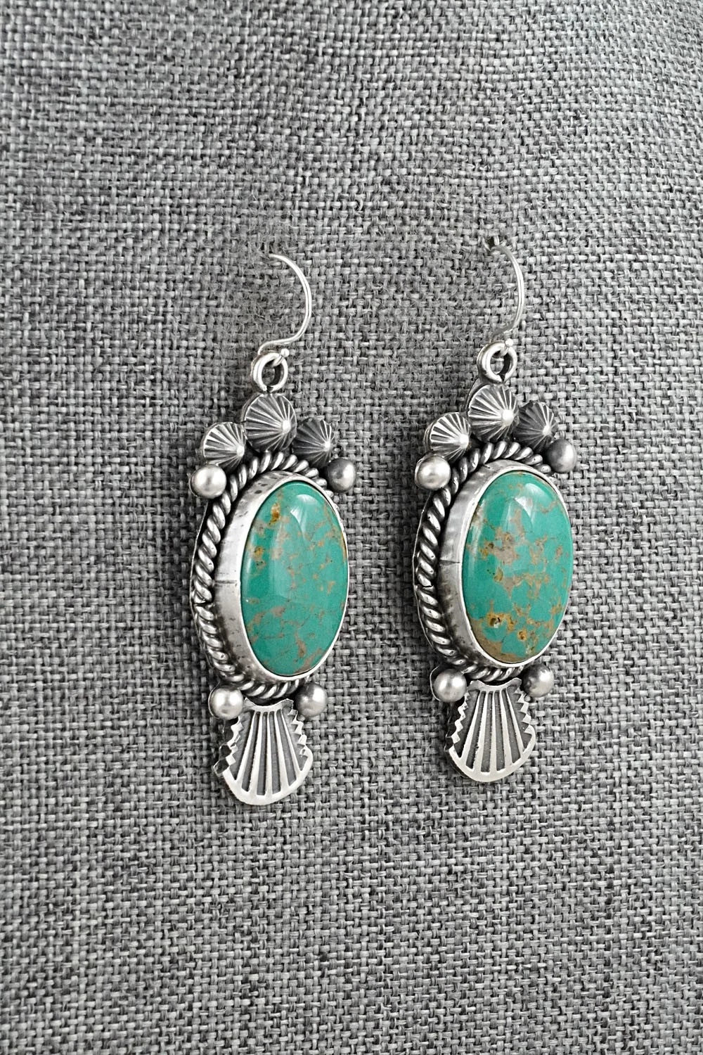 Turquoise & Sterling Silver Earrings - Michael Calladitto