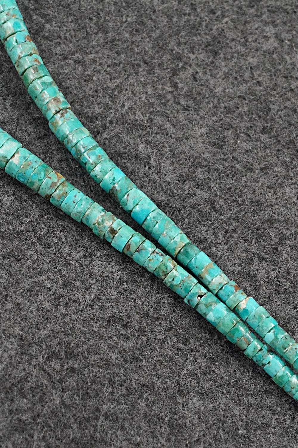 Turquoise & Sterling Silver Necklace 18" - Doreen Jake