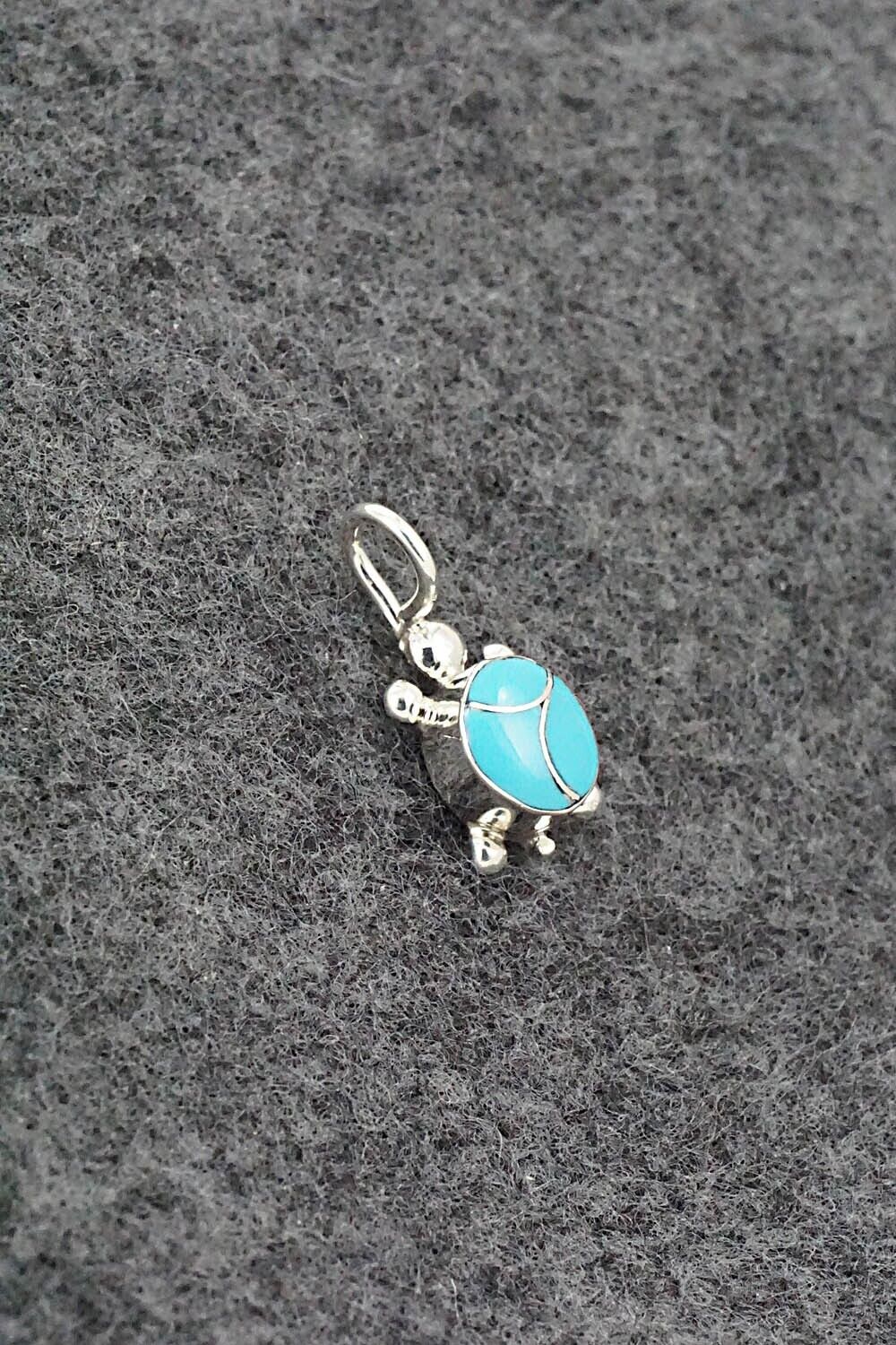 Turquoise & Sterling Silver Pendant - Derricka Yatsatie
