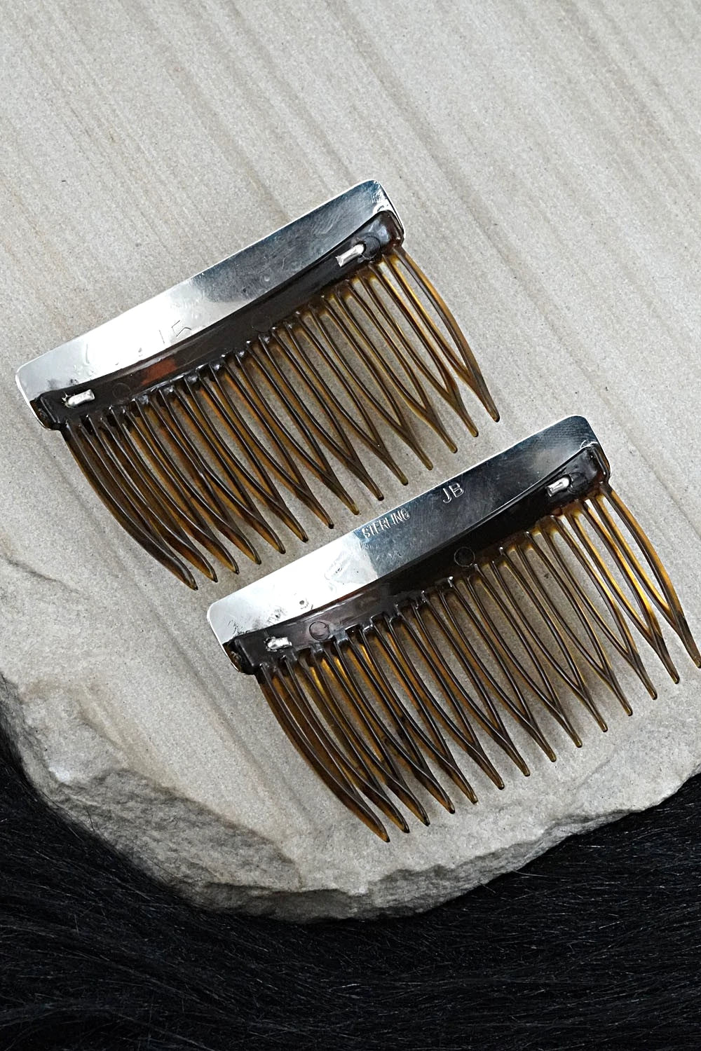 Turquoise & Sterling Silver Hair Combs - Jolene Begay