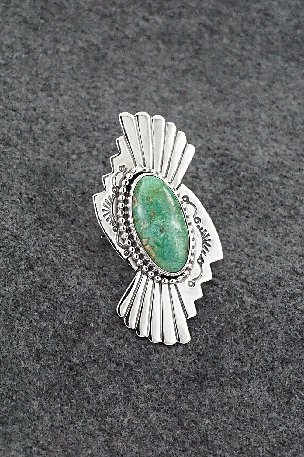 Turquoise & Sterling Silver Ring - Randy Billy - Size 7