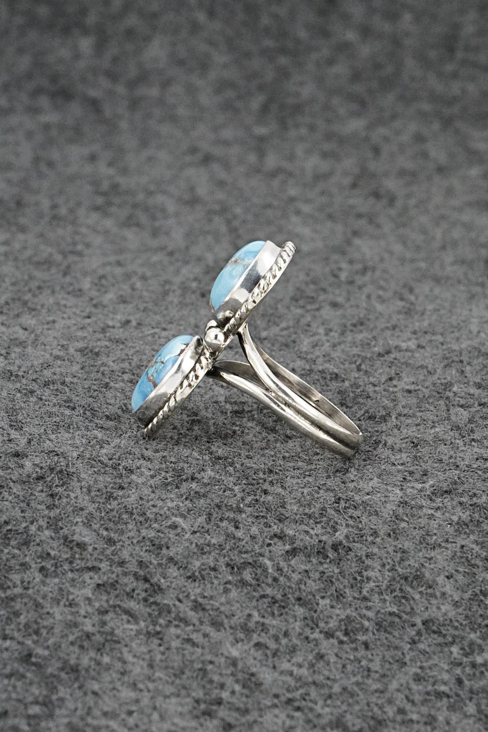 Turquoise & Sterling Silver Ring - Eugene Gruber - Size 7