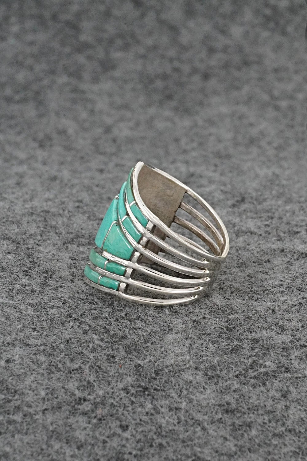 Turquoise & Sterling Silver Ring - Andrew Enrico - Size 7