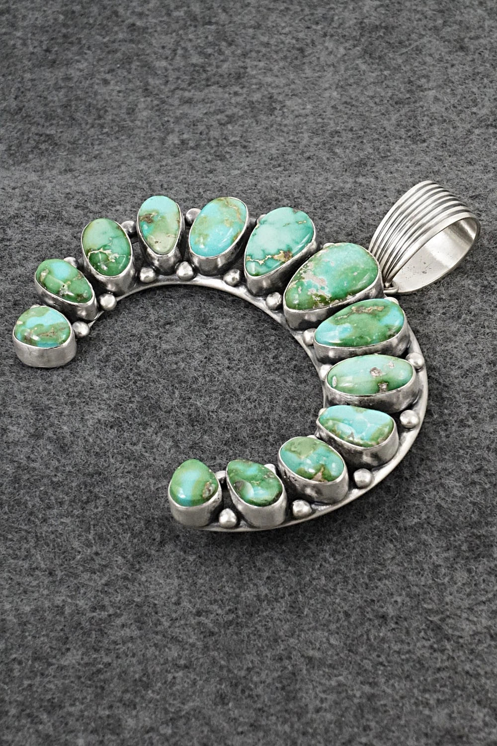 Turquoise & Sterling Silver Naja Pendant - Randy Boyd