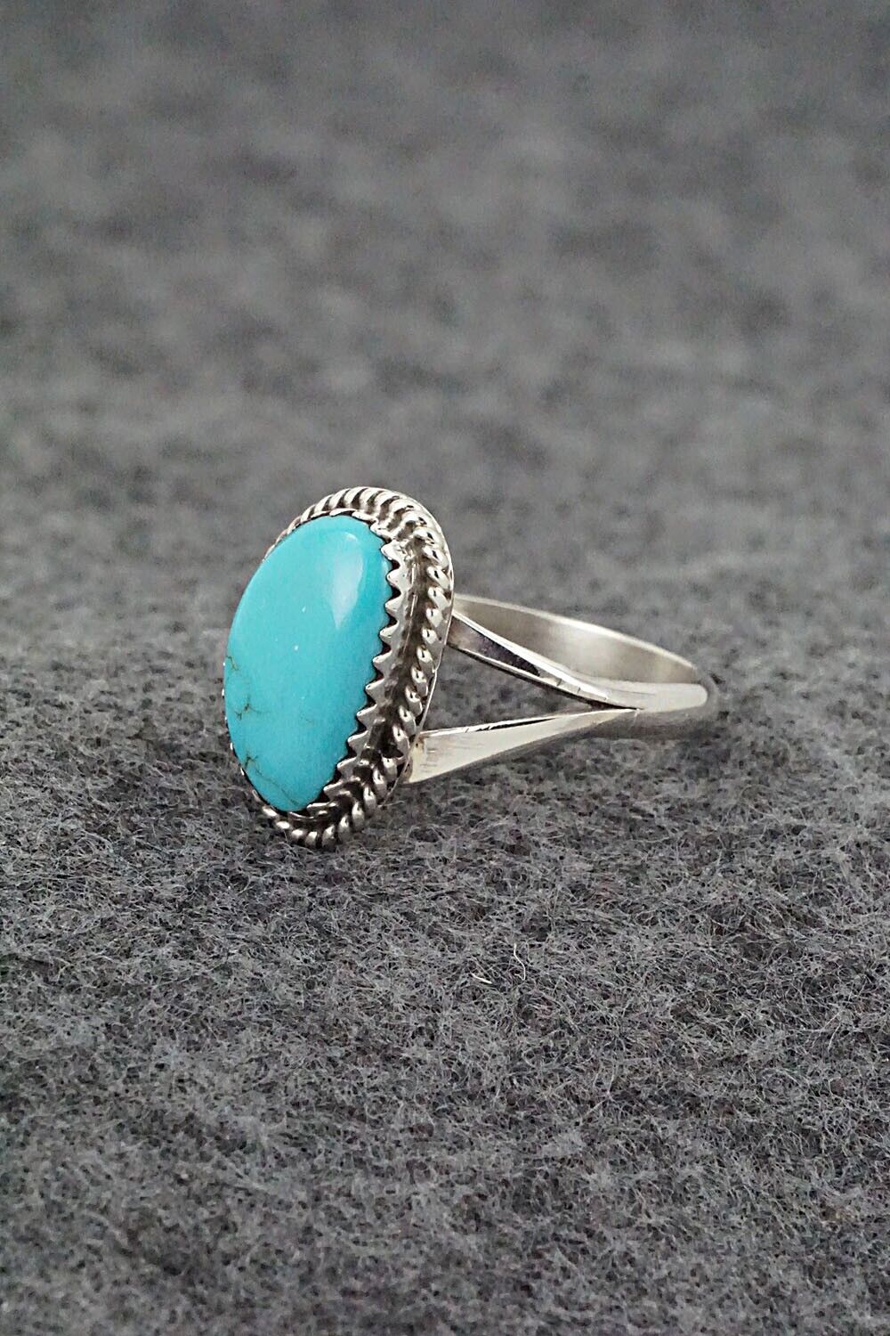 Turquoise & Sterling Silver Ring - Robert Martinez - Size 8.5