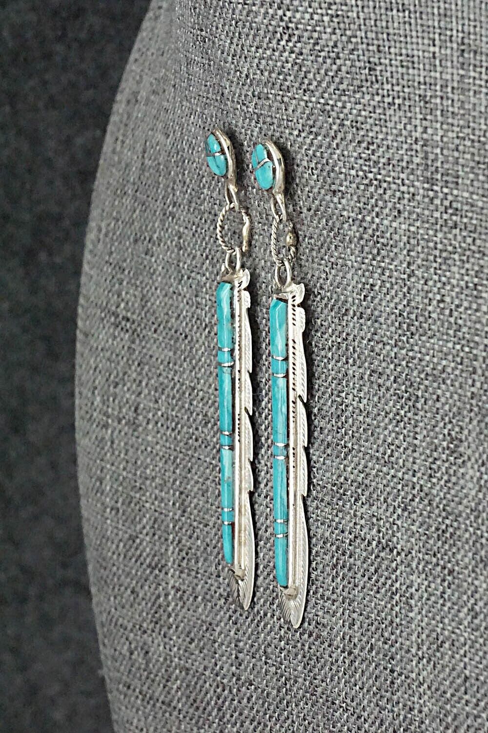 Turquoise & Sterling Silver Earrings - Terrance Panteah