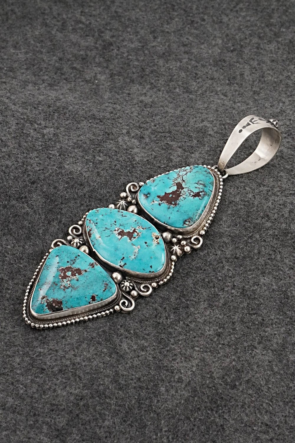 Turquoise & Sterling Silver Pendant - Kathleen Livingston