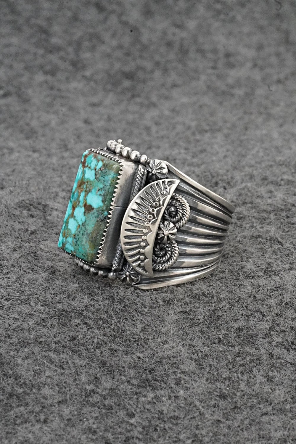 Turquoise & Sterling Silver Ring - Delbert Gordon - Size 12.5
