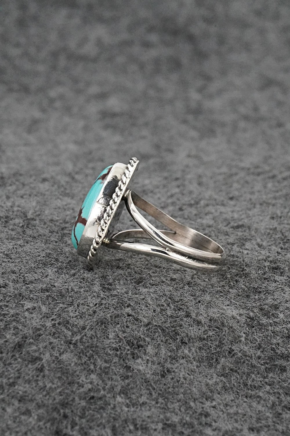Turquoise & Sterling Silver Ring - Eugene Gruber - Size 6