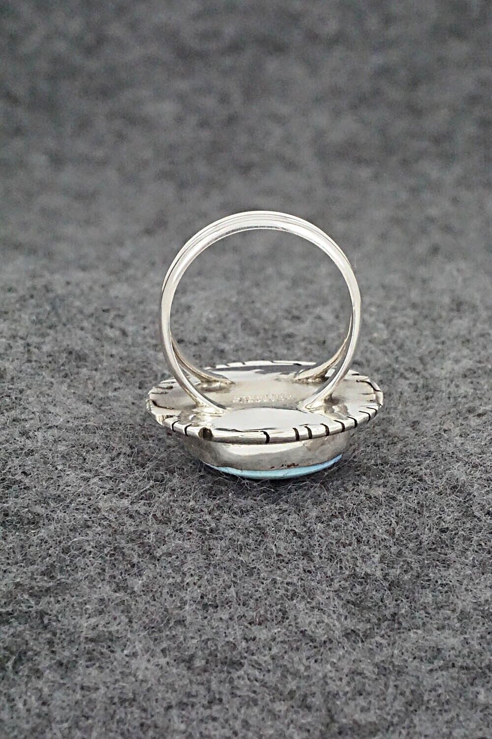 Turquoise & Sterling Silver Ring - Peggy Skeets - Size 6.5