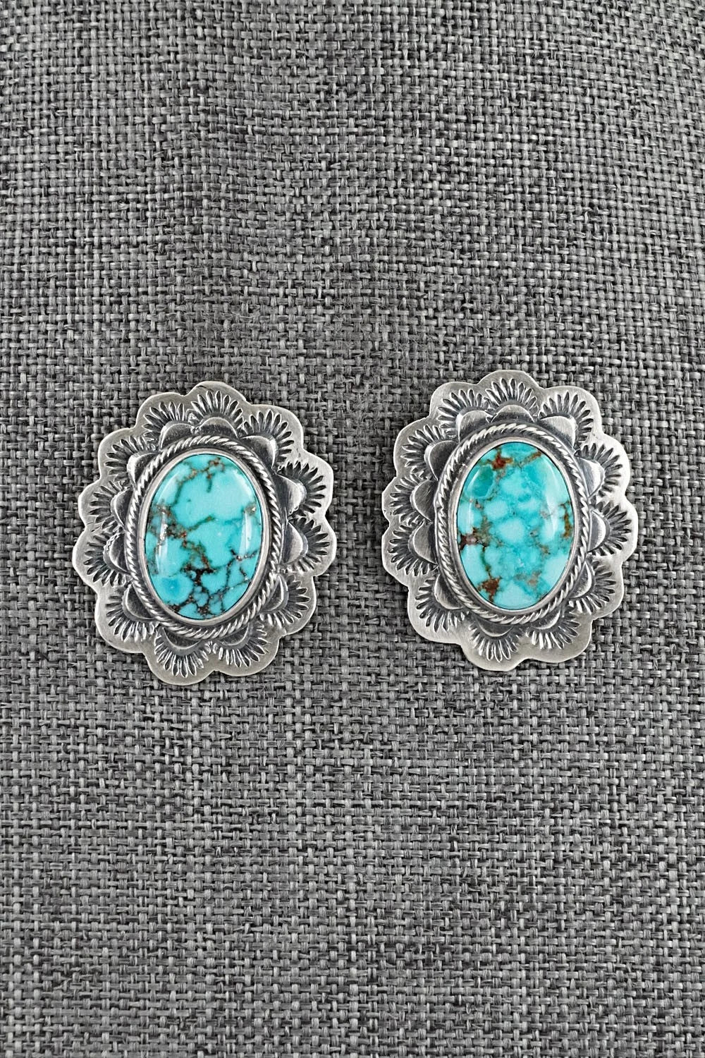 Turquoise & Sterling Silver Necklace and Earrings Set - Bob Becenti