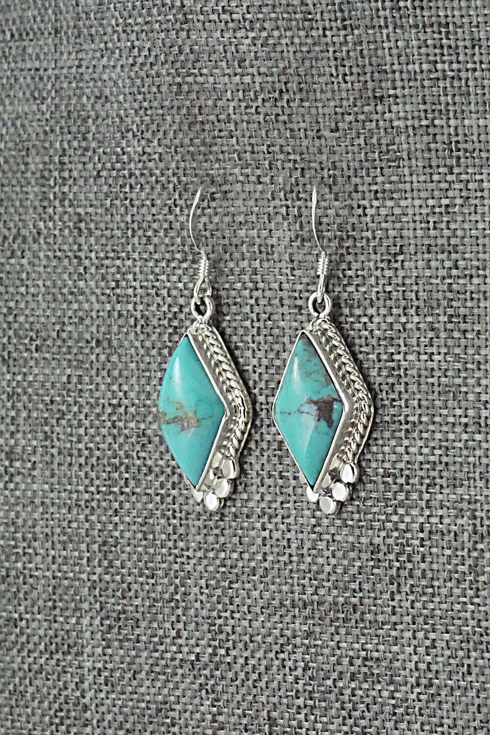 Turquoise & Sterling Silver Earrings - Gary Shorty