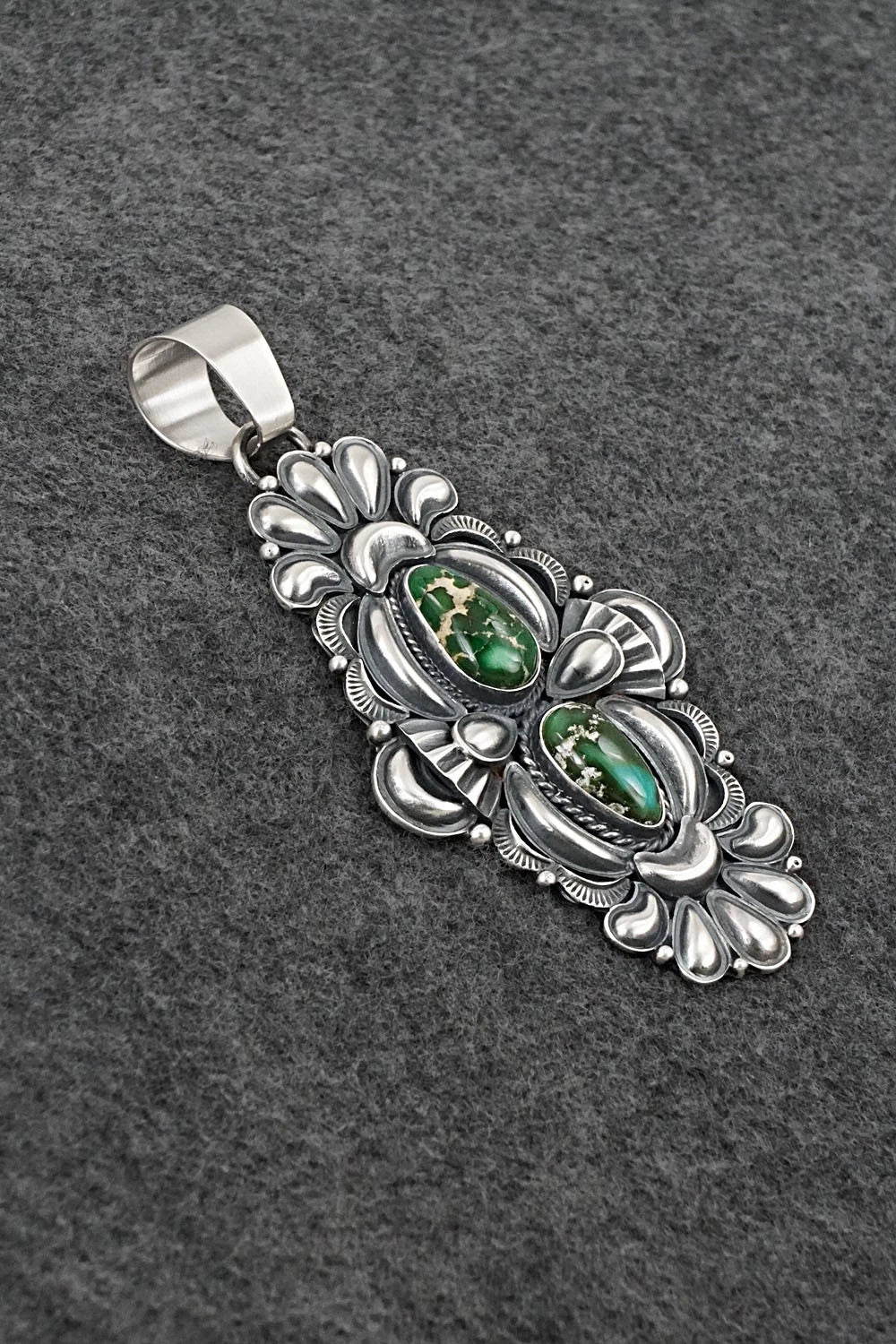 Turquoise and Sterling Silver Pendant - Derrick Gordon