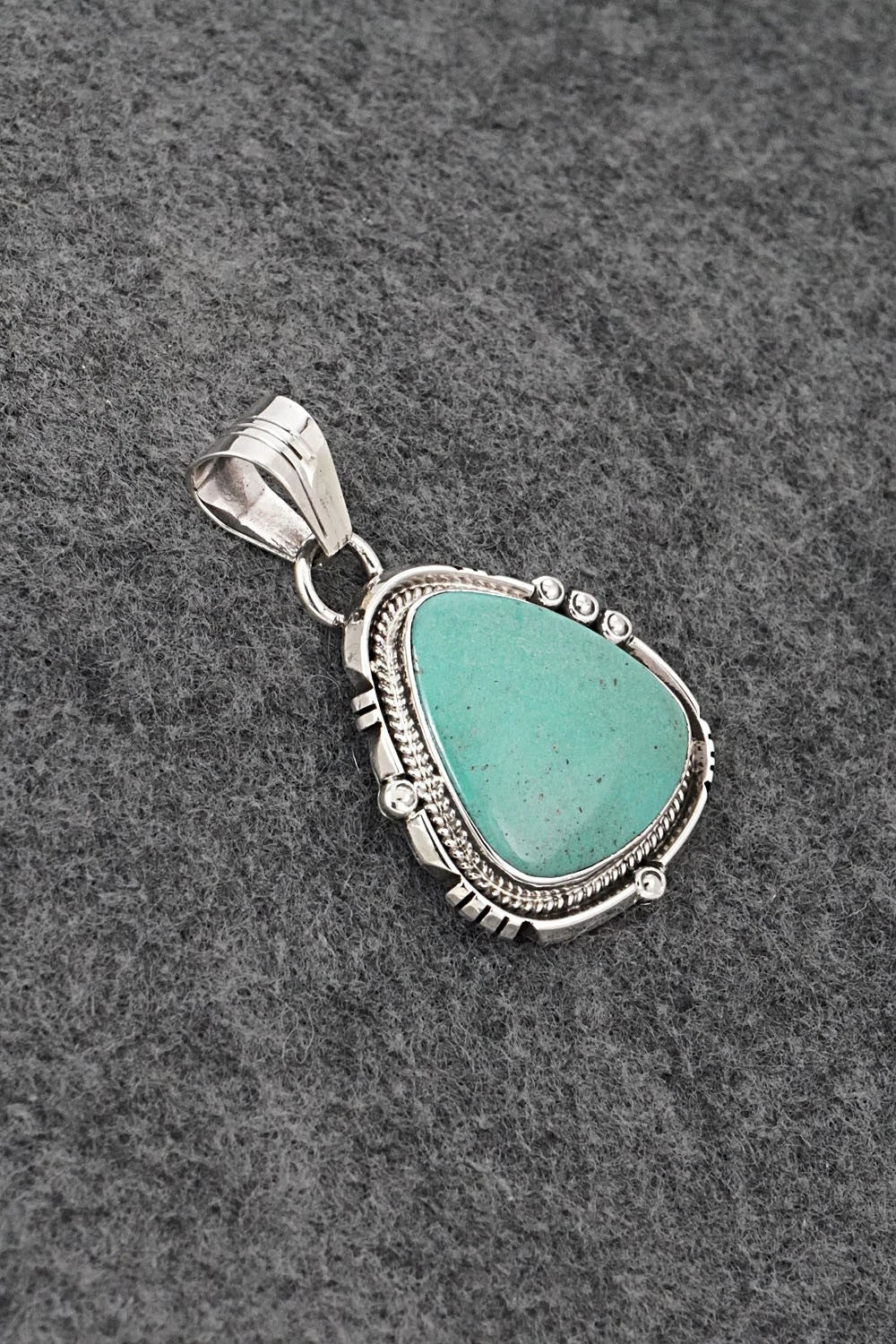 Turquoise & Sterling Silver Pendant - Marita Benally