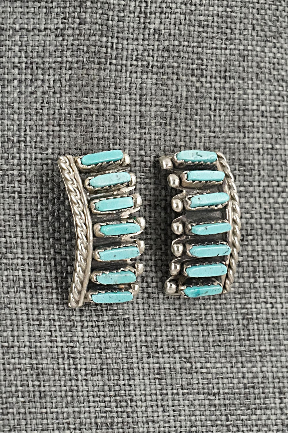 Turquoise & Sterling Silver Earrings - Charlie John