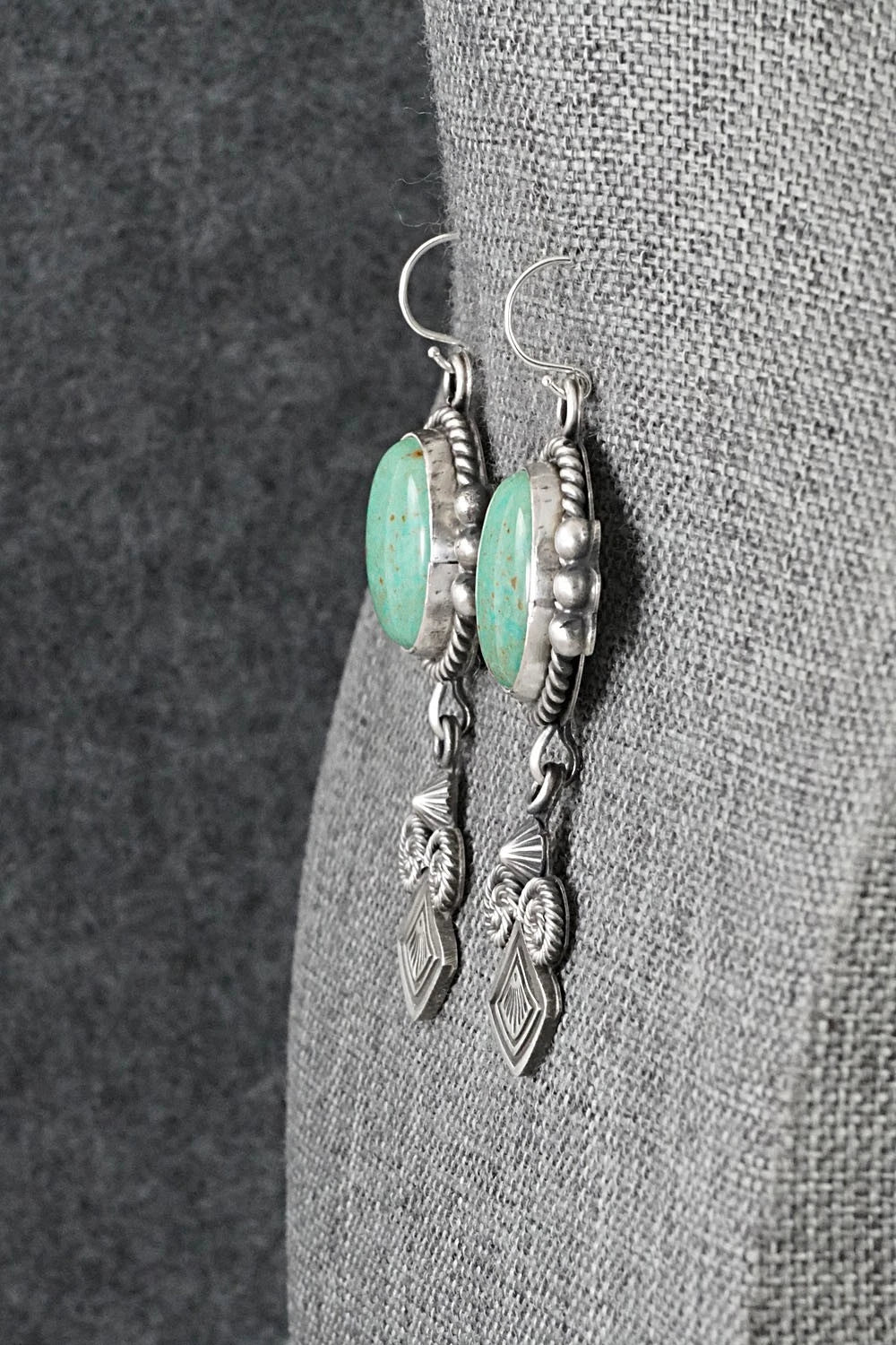 Turquoise & Sterling Silver Earrings - Michael Calladitto