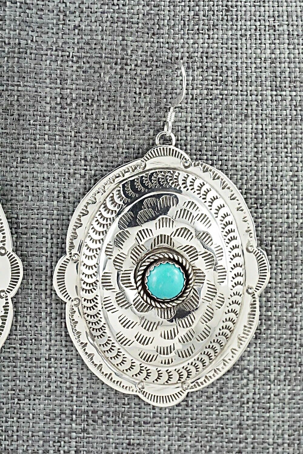 Turquoise and Sterling Silver Earrings - Jimmie James