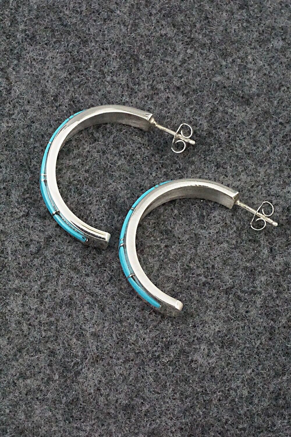 Turquoise & Sterling Silver Earrings - Wilbert Muskett Jr.