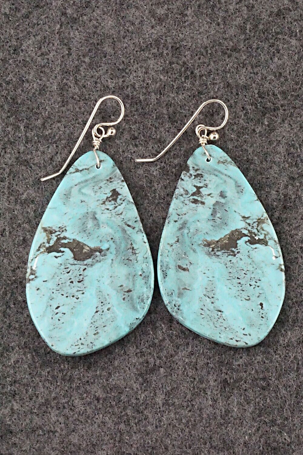 Turquoise & Sterling Silver Earrings - Ella Mae Garcia