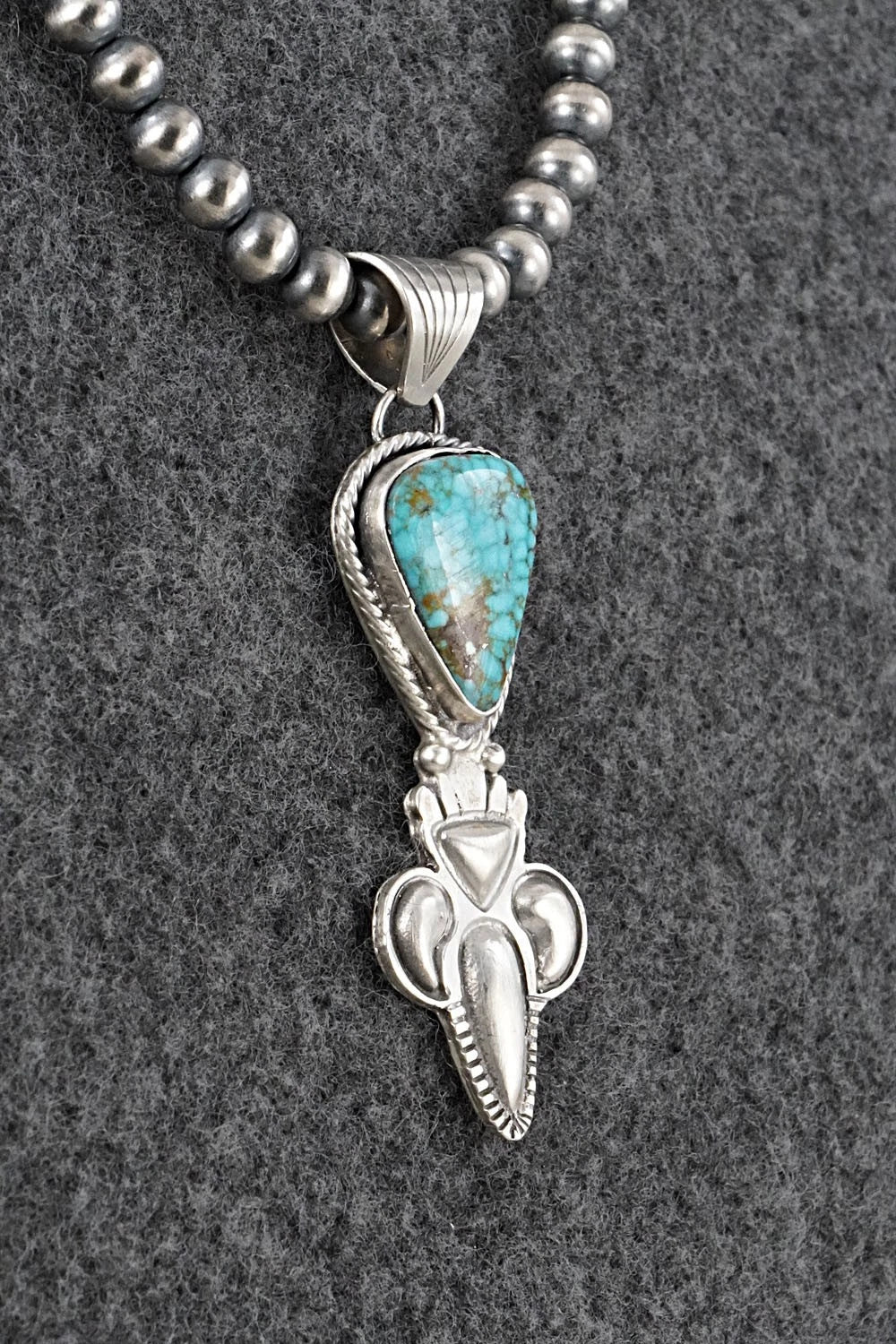 Turquoise & Sterling Silver Necklace - Gary Shorty