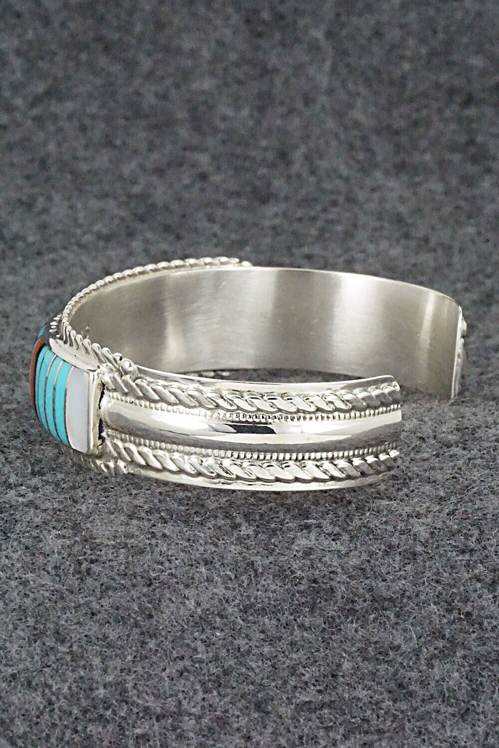 Multi Stone & Sterling Silver Inlay Bracelet - Rebecca Sheyka