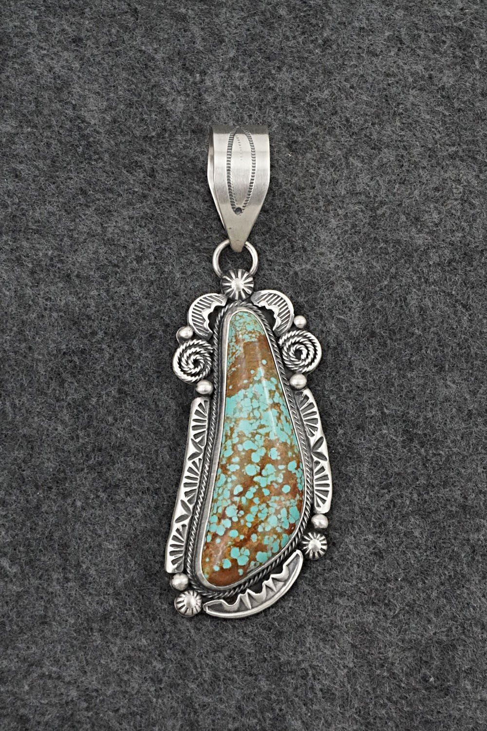 Turquoise & Sterling Silver Pendant - Jackson Hoskie