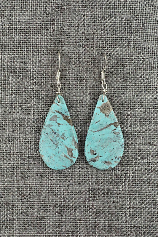 Turquoise & Sterling Silver Earrings - Joe Garcia