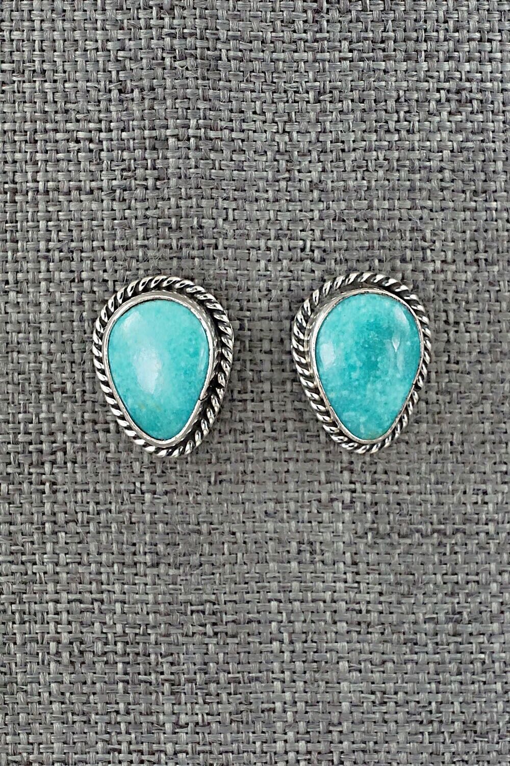 Turquoise & Sterling Silver Earrings - Marco Begaye