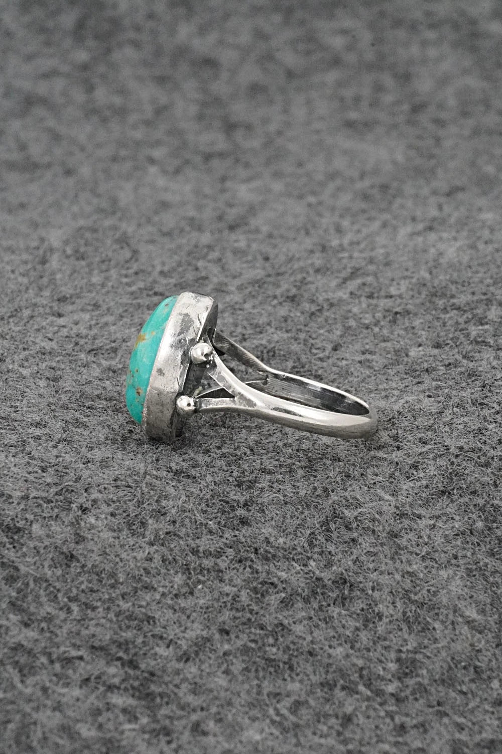 Turquoise and Sterling Silver Ring - Jerryson Henio - Size 6.75
