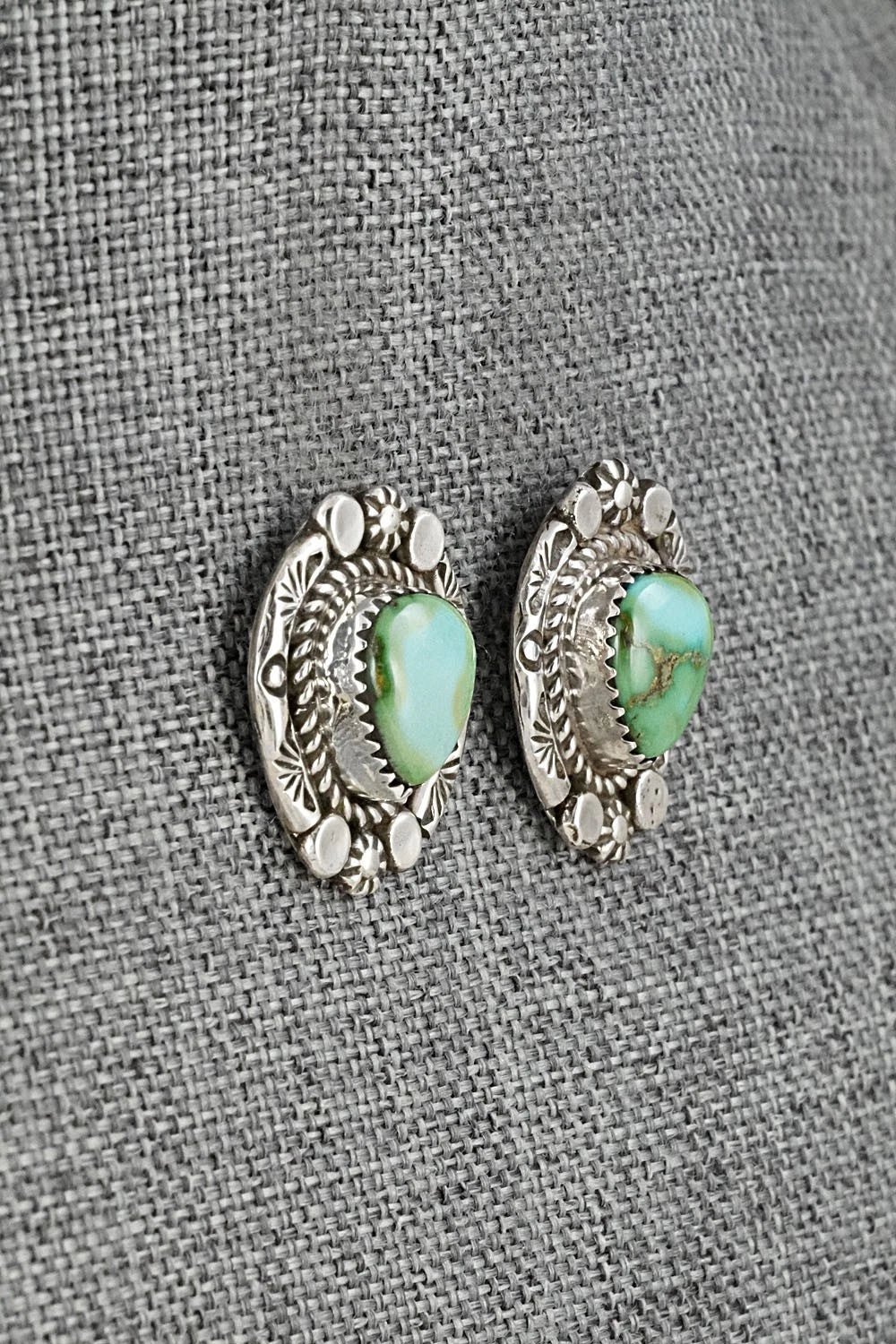 Turquoise & Sterling Silver Necklace and Earrings Set - Phil Nez