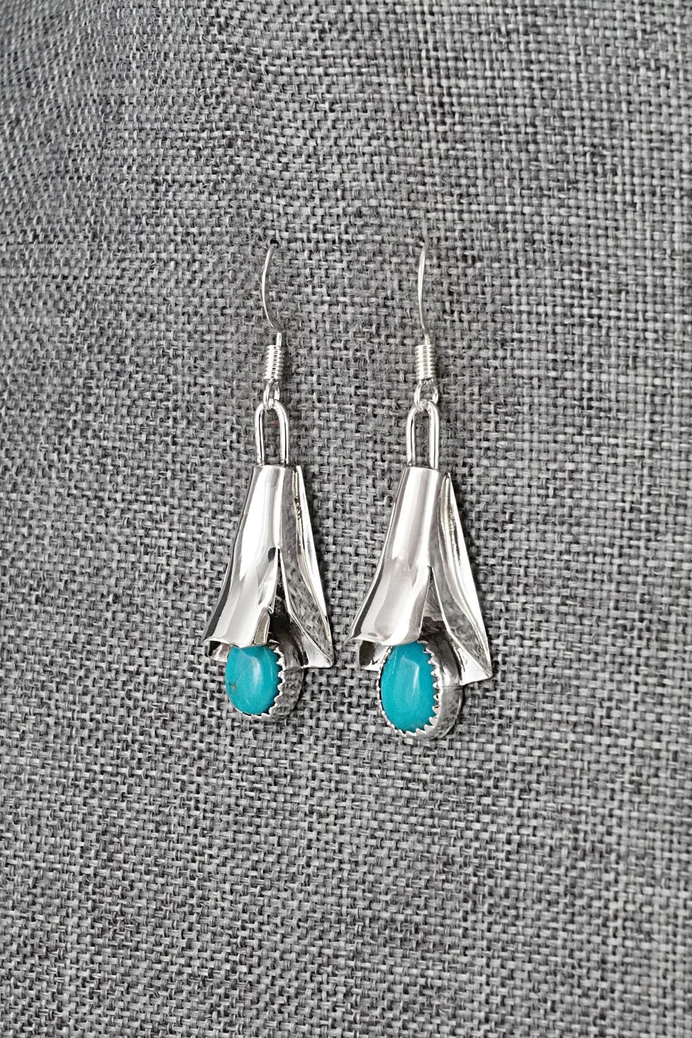 Turquoise & Sterling Silver Earrings - Louise Yazzie