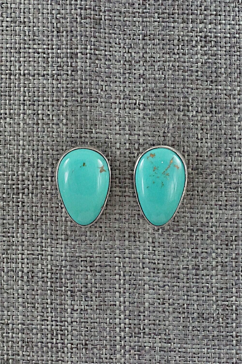 Turquoise & Sterling Silver Earrings - Marco Begaye