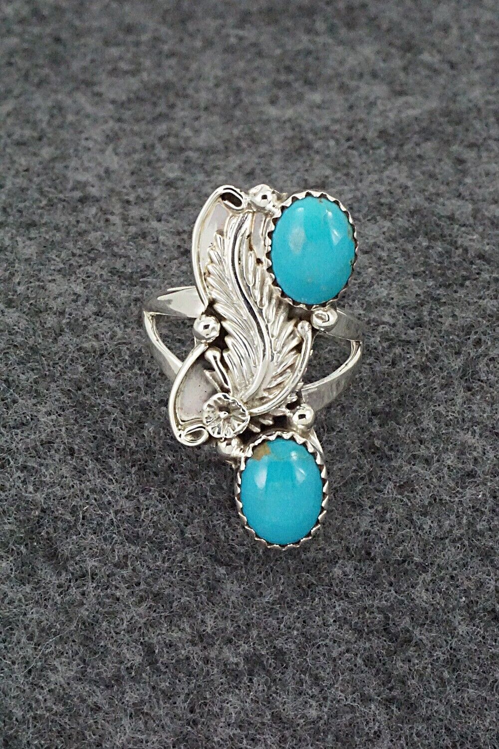 Turquoise & Sterling Silver Ring - Robert Martinez - Size 5.75