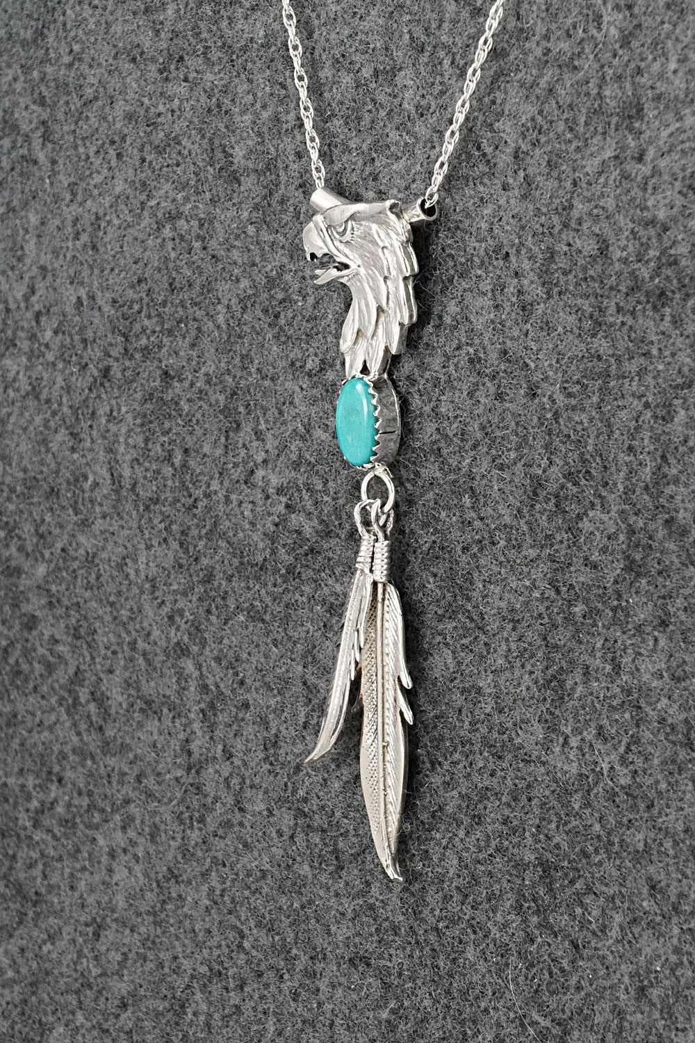 Turquoise & Sterling Silver Necklace - Genevieve Francisco