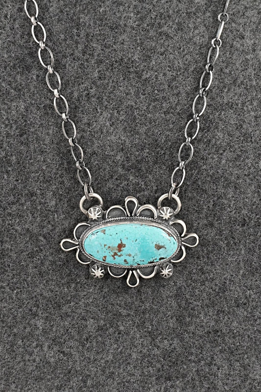 Turquoise & Sterling Silver Necklace - Bobby Johnson