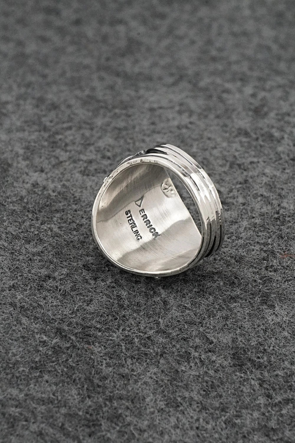 Turquoise & Sterling Silver Ring - Derrick Gordon - Size 7