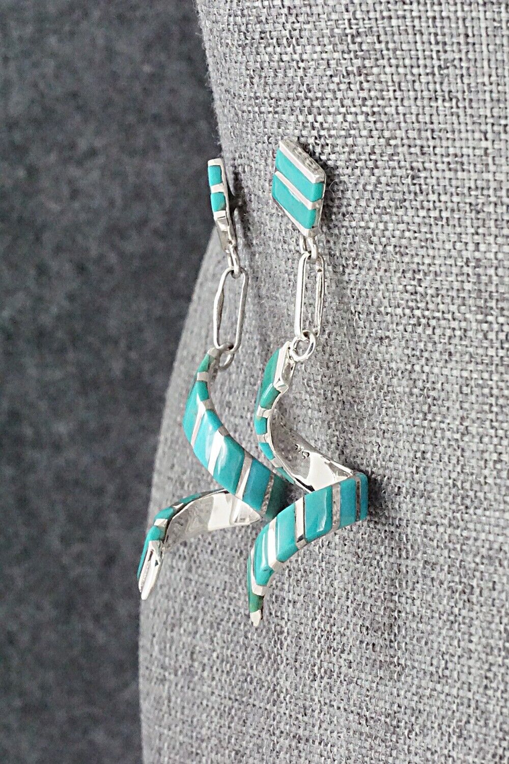 Turquoise & Sterling Silver Earrings - Shawn Shetya