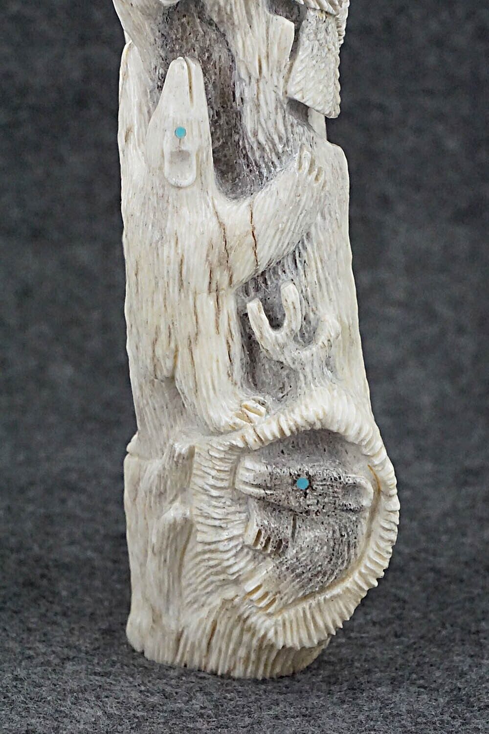 Bears & Eagles Zuni Fetish Carving - Destry Siutza
