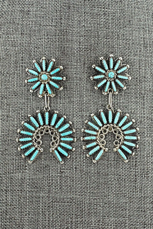 Turquoise & Sterling Silver Earrings - Charlie John