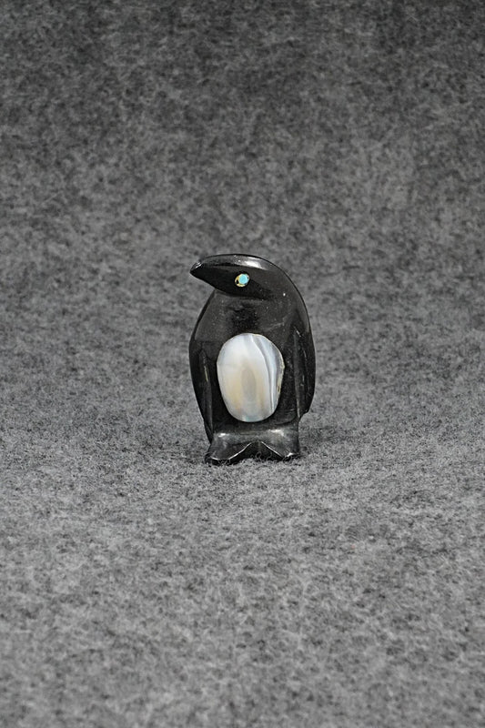 Penguin Zuni Fetish Carving - Calvert Bowannie