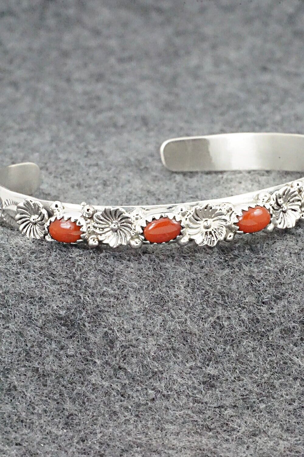 Coral & Sterling Silver Bracelet - Harris Largo
