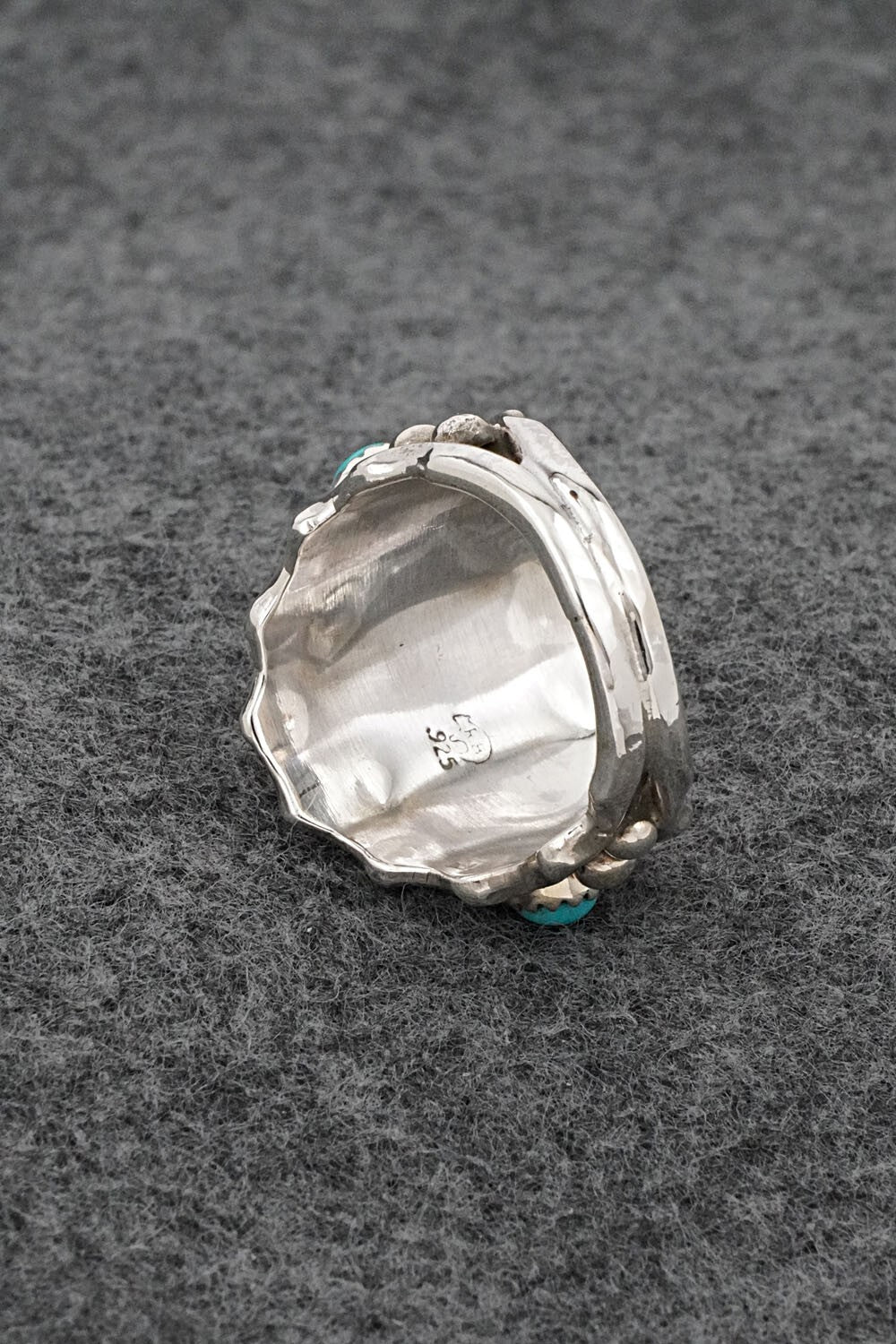 Turquoise & Sterling Silver Ring - Genevieve Francisco - Size 10.75
