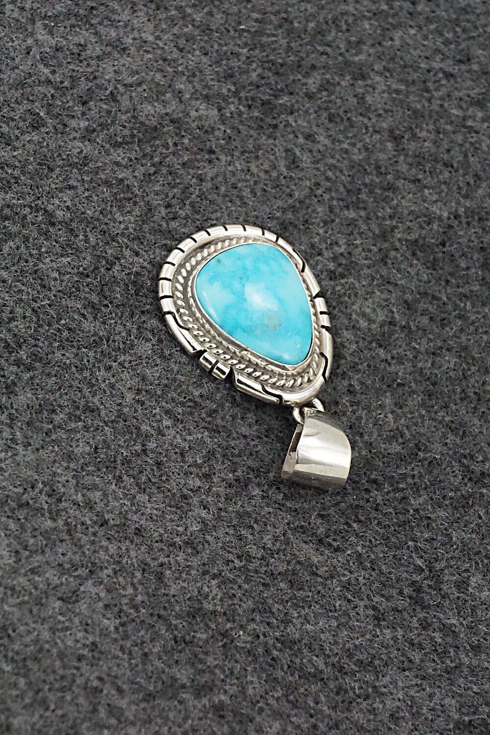 Turquoise & Sterling Silver Pendant - Peggy Skeets