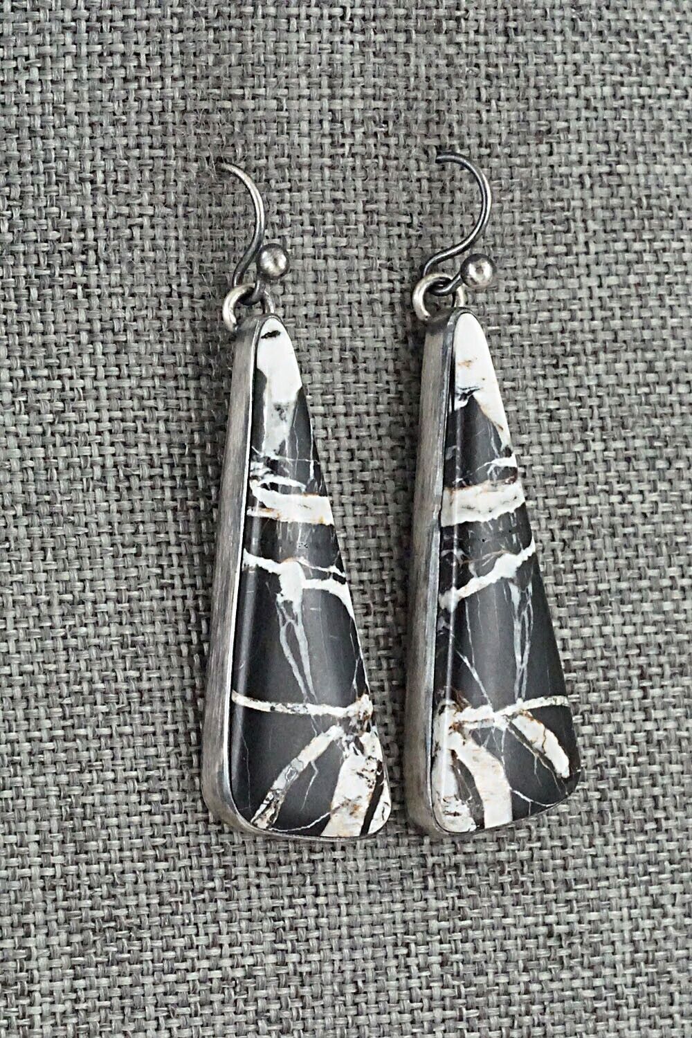 White Buffalo & Sterling Silver Earrings - Lupita Barbone