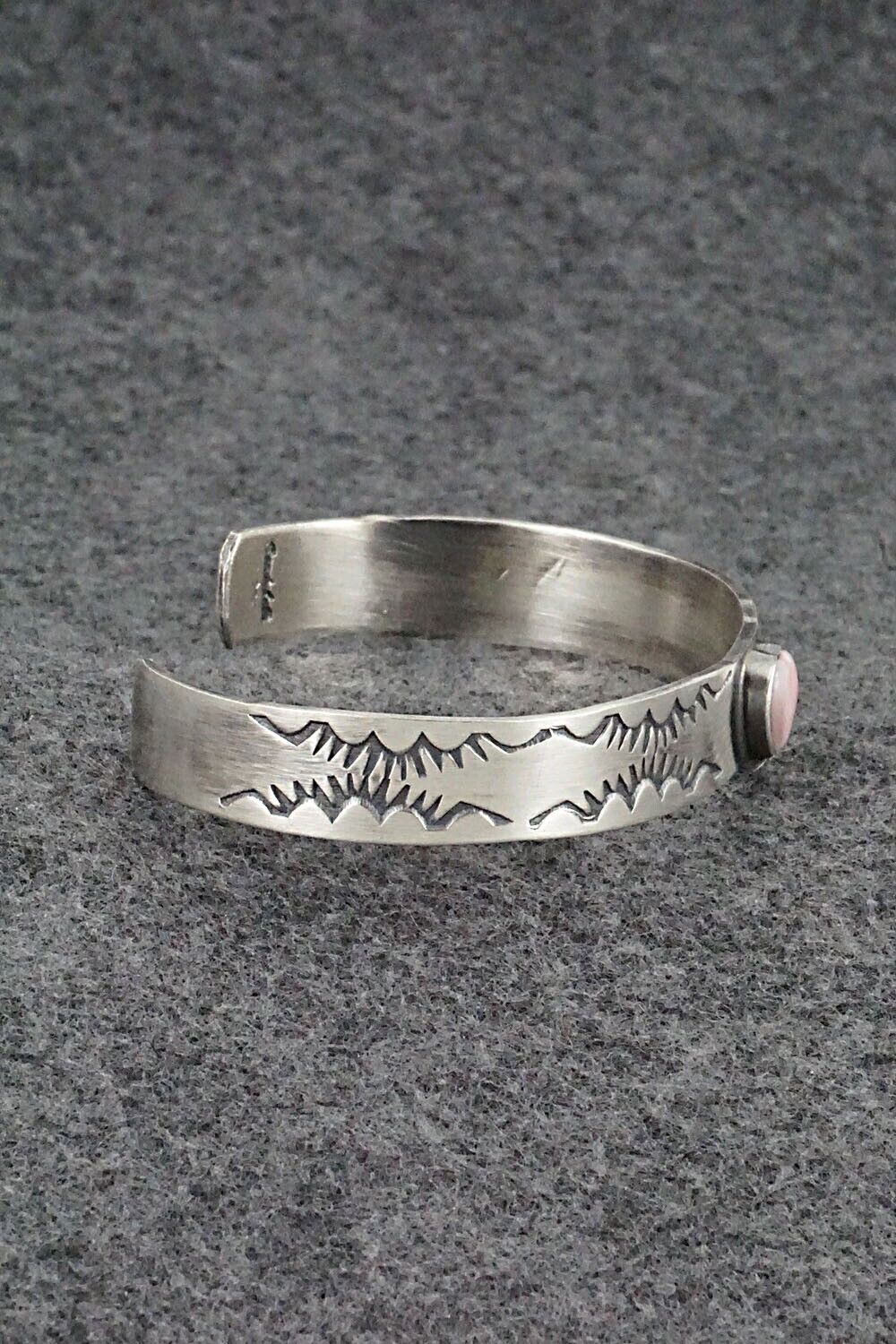 Pink Conch Shell & Sterling Silver Bracelet - Gary Sandoval
