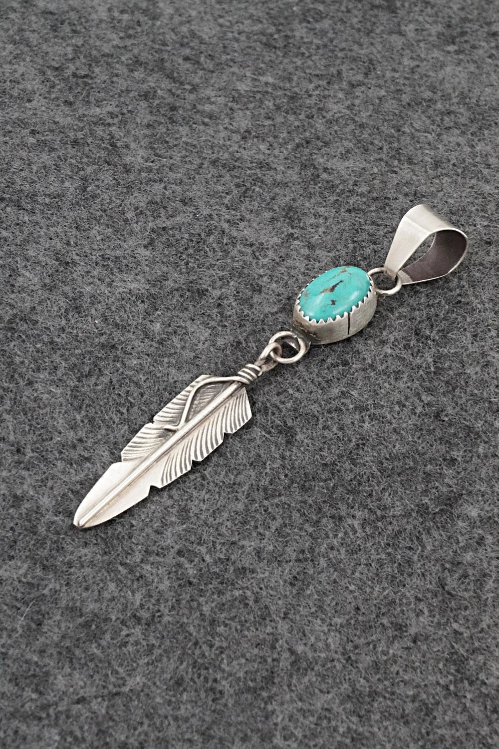 Turquoise & Sterling Silver Pendant - Chris Charley
