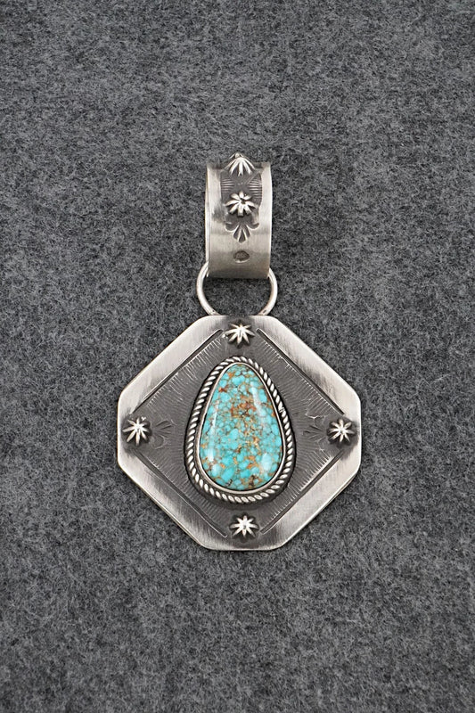 Turquoise & Sterling Silver Pendant - Elvira Bill