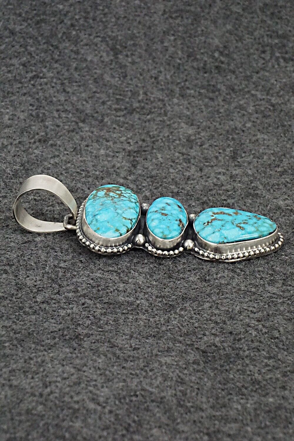 Turquoise & Sterling Silver Pendant - Bobby Johnson