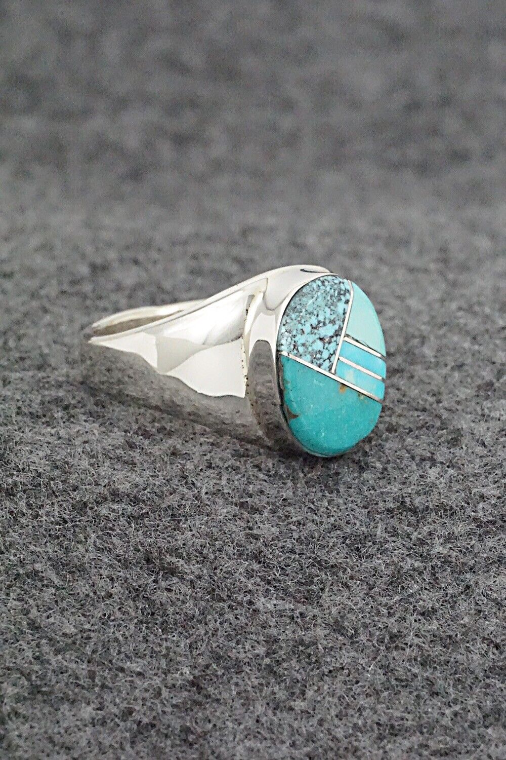 Turquoise & Sterling Silver Ring - Patrick Lincoln - Size 11